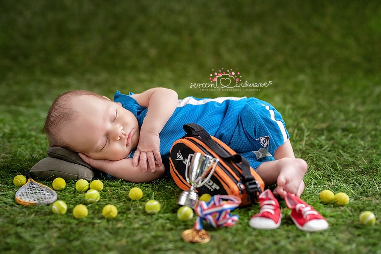 fotograf noworodkowy z warszawy sesja tenis