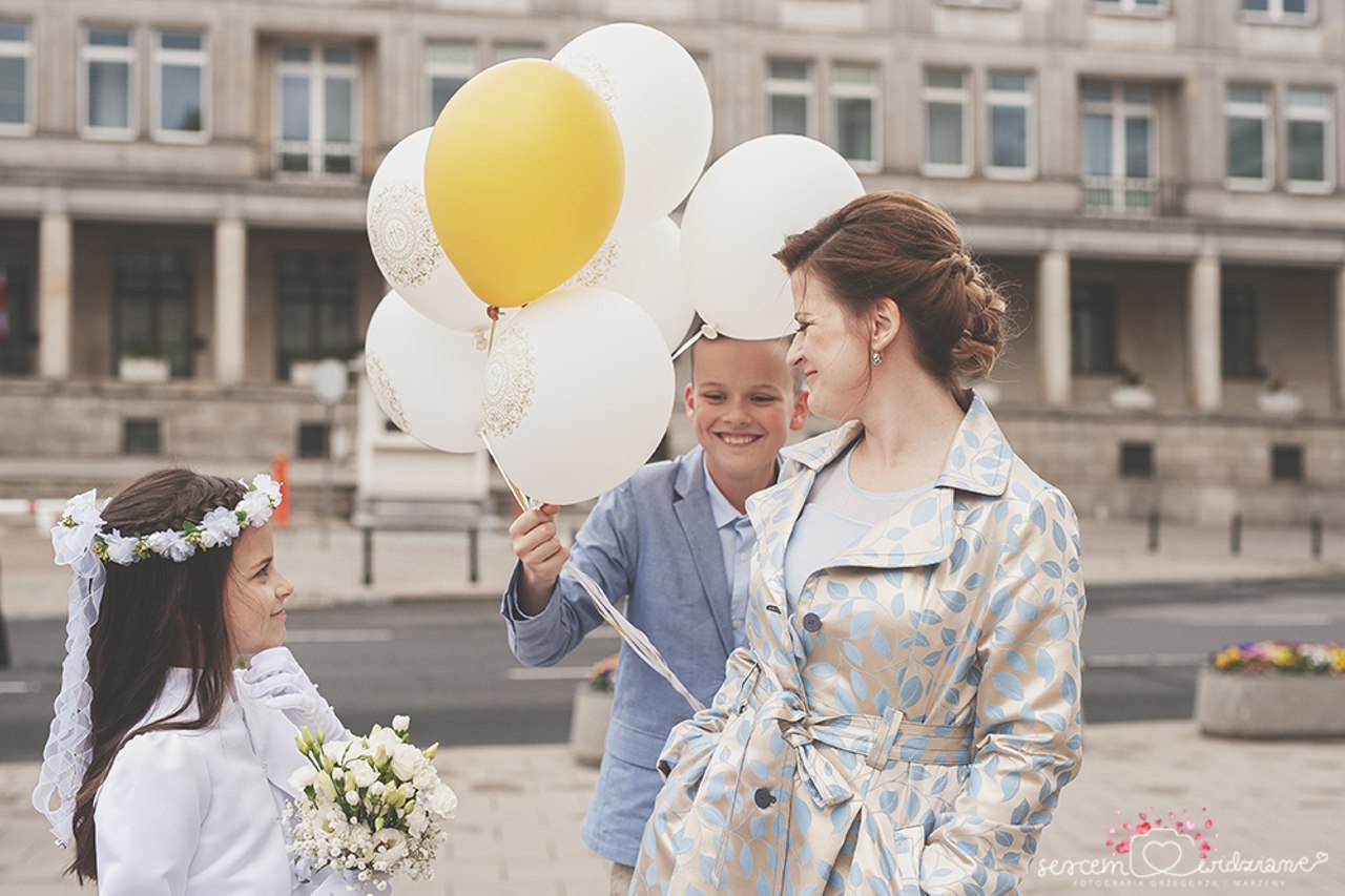 balony na komunii świętej