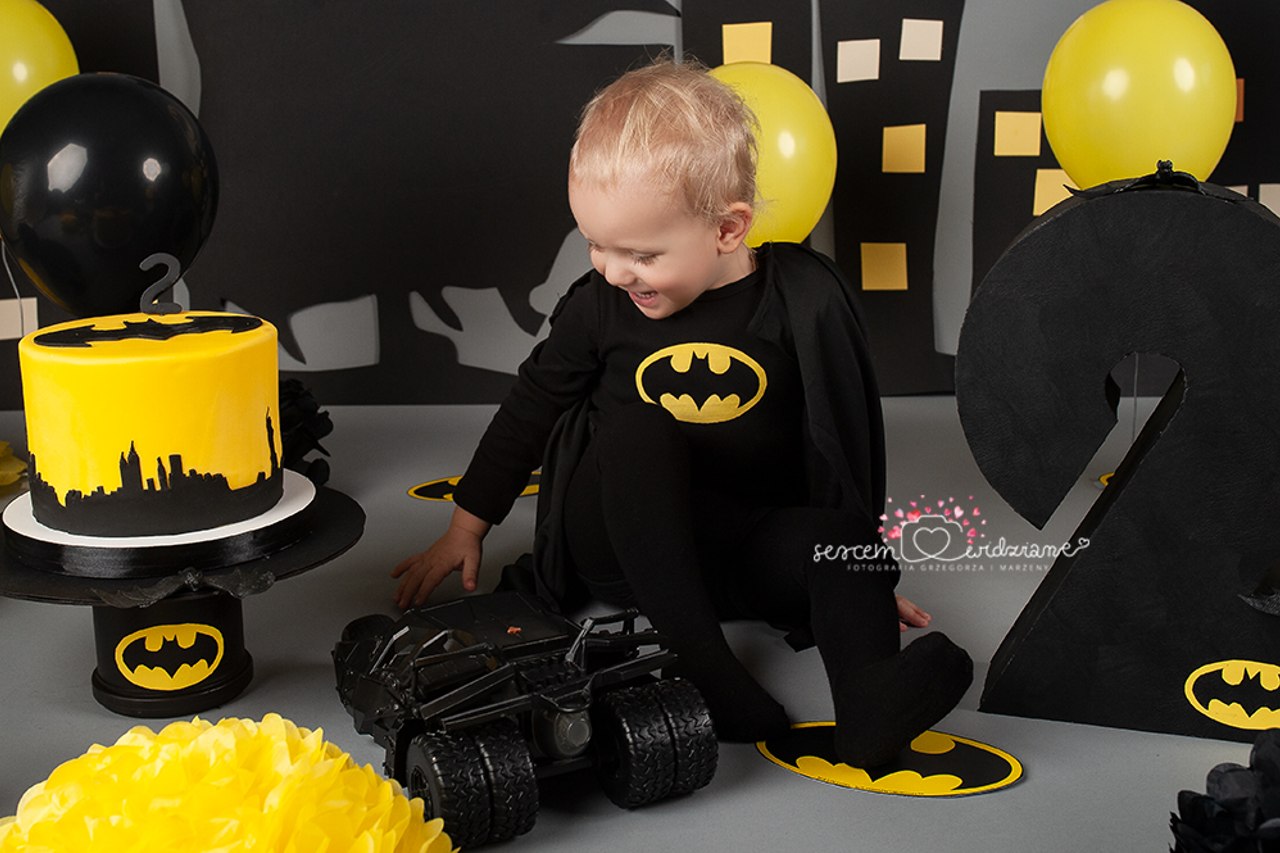 Batman sesja chłopczyka na urodziny
