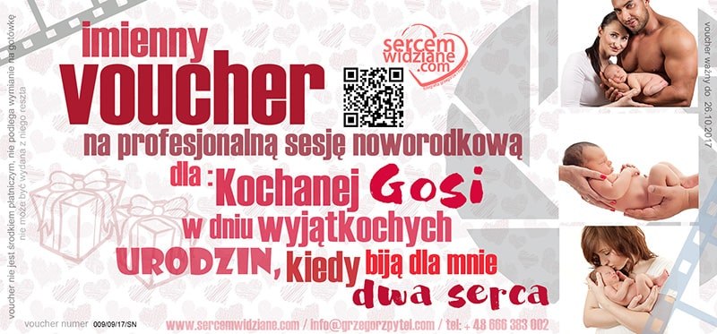 kupon na sesje noworodkową w prezencie