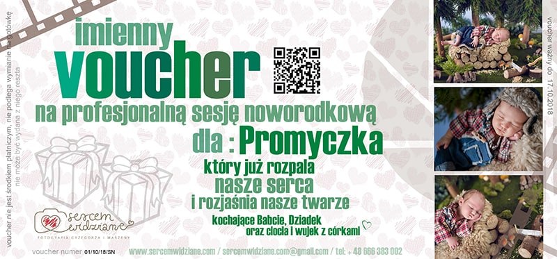 prezent na sesje noworodkową voucher