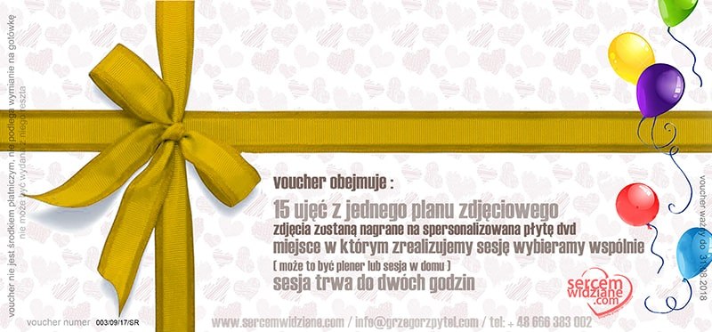 przykład vouchera na sesje zdjęciową