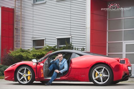 sesja zdjęciowa z Ferrari