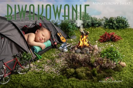 zzdjęcie noworodka – Miniaturowy Świat, stylizacja Biwak