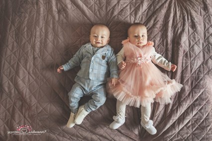 chrzciny dziewczynki i chłopca