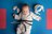 karate sport sesja dla noworodka