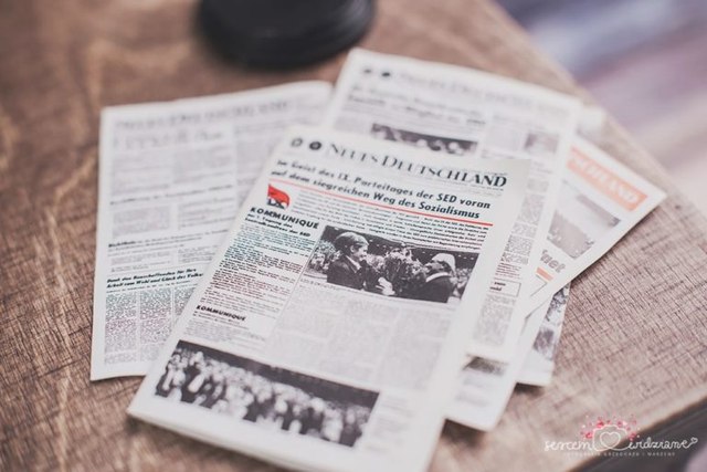 miniaturowa gazeta do sesji noworodkowej