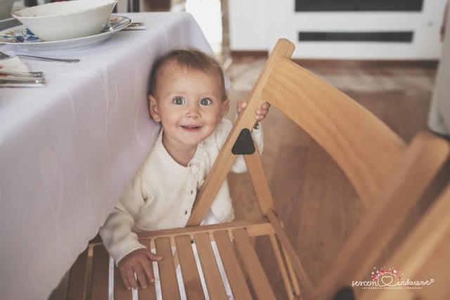 Chrzest w domu z dziewczynką